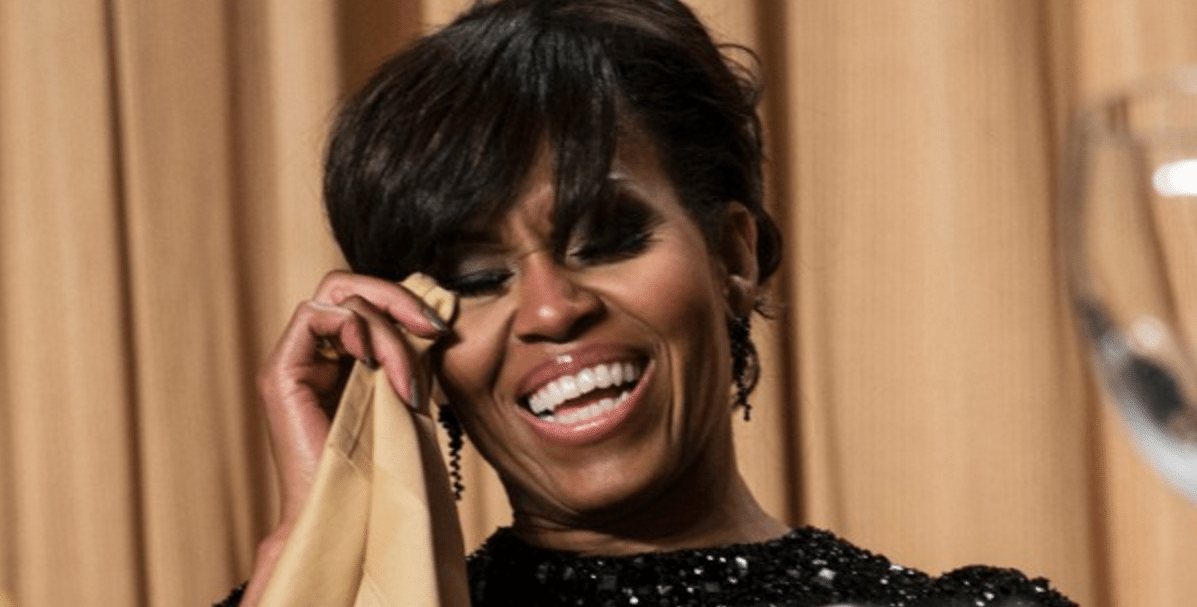 Elizabeth Banks' Whohaha-Michelle Obama Laughing